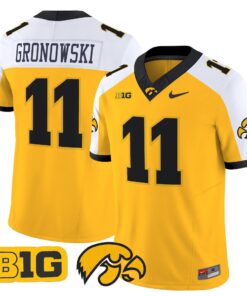 Mark Gronowski Jersey #11 Iowa Hawkeyes 2025 Limited Stitched 8 Mark Gronowski Jersey 11 Iowa Hawkeyes 2025 Limited Stitched Gold Alternate a7ce504e 1e9b 4664 9583 ddc6f29c35bf