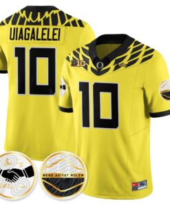 Matayo Uiagalelei Jersey 10 Oregon Ducks 2025 Shoe Duck Stitched Yellow
