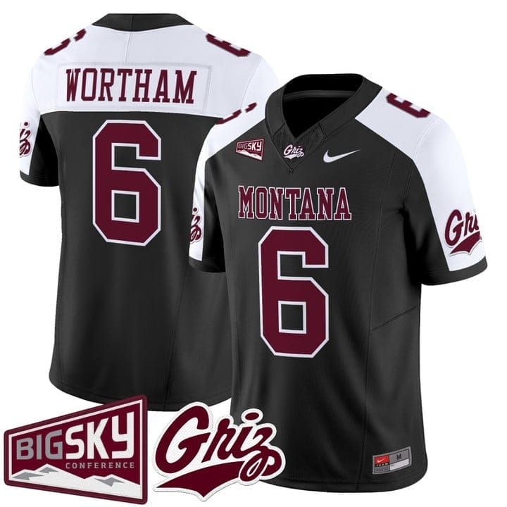 Michael Wortham Jersey #6 Montana Grizzlies 2025 Vapor Stitched 3 Michael Wortham Jersey #6 Montana Grizzlies 2025 Vapor Stitched - Image 3