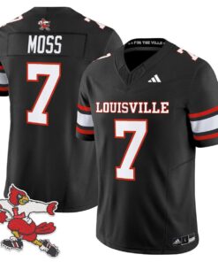 Miller Moss Jersey #7 Louisville Cardinals 1980s Throwback Stitched