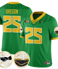 Oregon Jersey 25 Oregon Ducks 2025 Shoe Duck Stitched Green