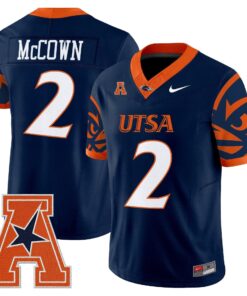 Owen McCown Jersey 2 UTSA Roadrunners 2025 Vapor Limited V2 Stitched Navy