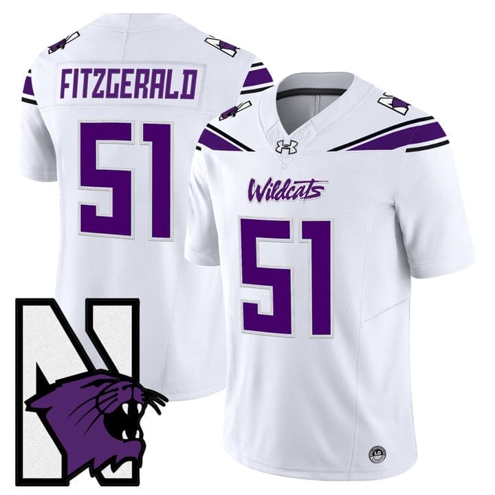 Pat Fitzgerald Jersey #51 Northwestern Wildcats Honoring 95 Vapor Limited Stitched 5 Pat Fitzgerald Jersey #51 Northwestern Wildcats Honoring 95 Vapor Limited Stitched - Image 5