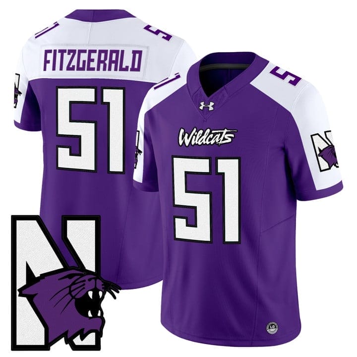 Pat Fitzgerald Jersey #51 Northwestern Wildcats Honoring 95 Vapor Limited Stitched 4 Pat Fitzgerald Jersey #51 Northwestern Wildcats Honoring 95 Vapor Limited Stitched - Image 4