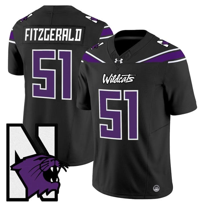 Pat Fitzgerald Jersey #51 Northwestern Wildcats Honoring 95 Vapor Limited Stitched 11 Pat Fitzgeralding 95 Stitched Black