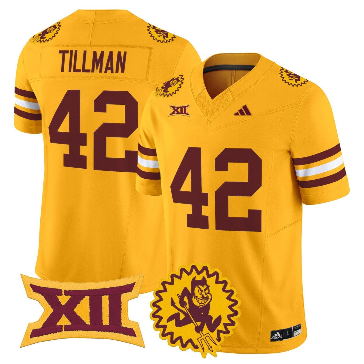 Pat Tillman Jersey 42 Arizona State Sun Devils 1975 Throwback Stitched Gold ec76843e 74a5 47fb 955c 17f36b61d87f