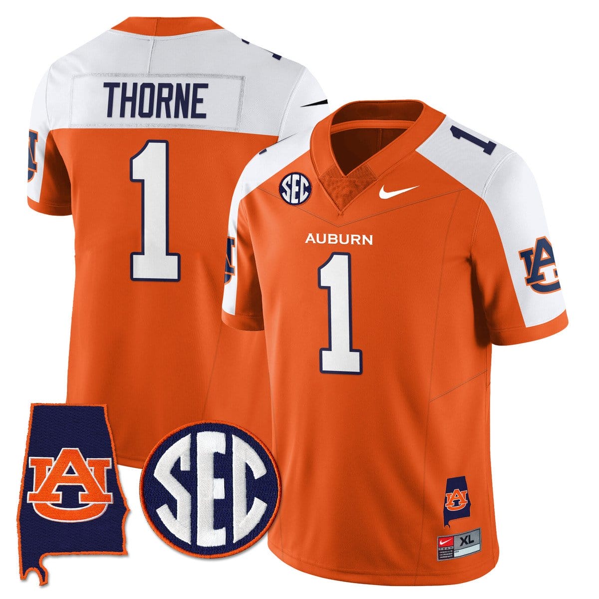 Payton Thorne Jersey #1 Auburn Tigers Alabama Patch Vapor Stitched - Image 4