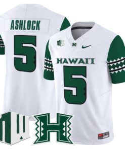 Pofele Ashlock Jersey 5 Hawai i Rainbow Warriors 2025 Vapor Stitched White