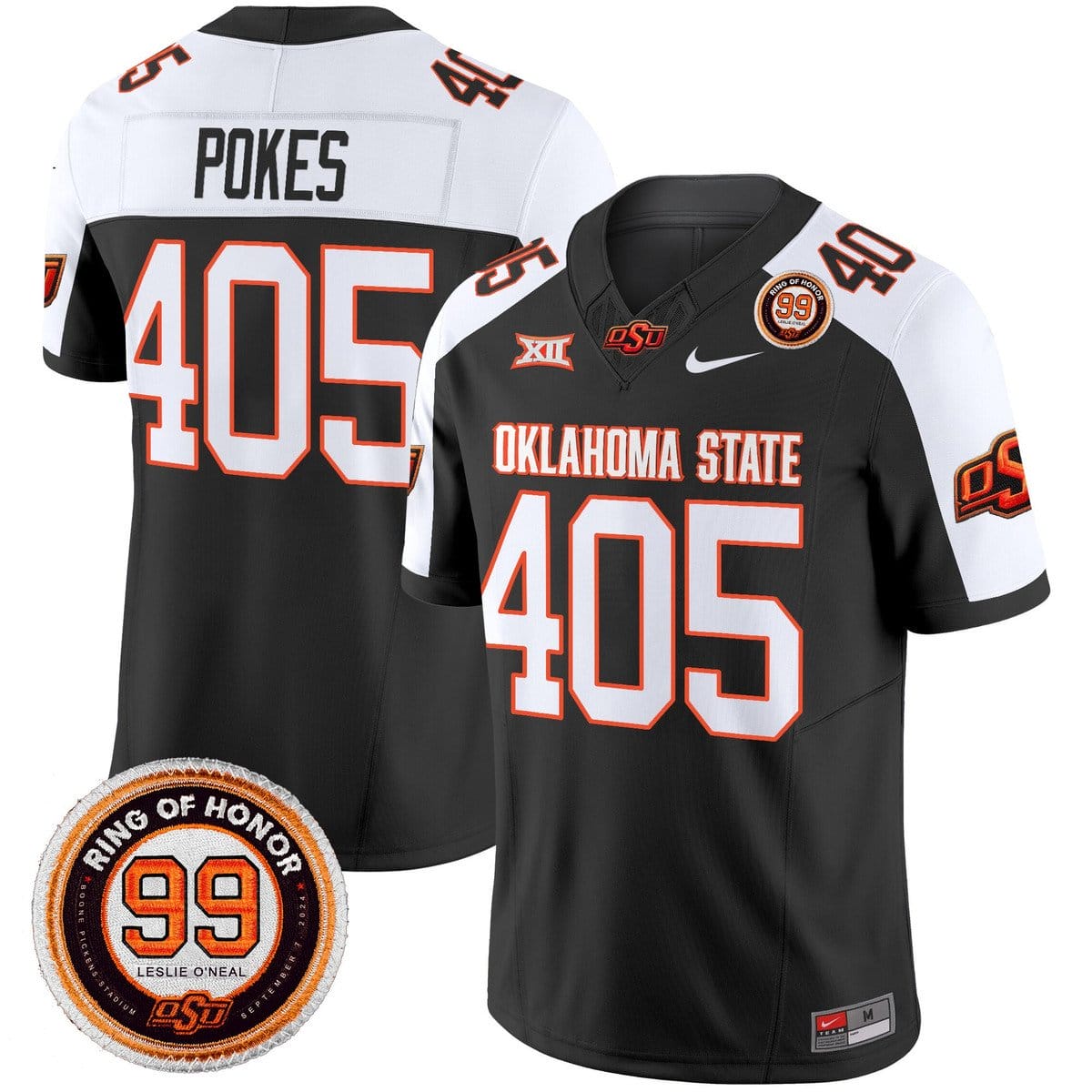 Pokes Jersey #405 Oklahoma State Cowboys 2025 Leslie O'neal Patch - Image 3