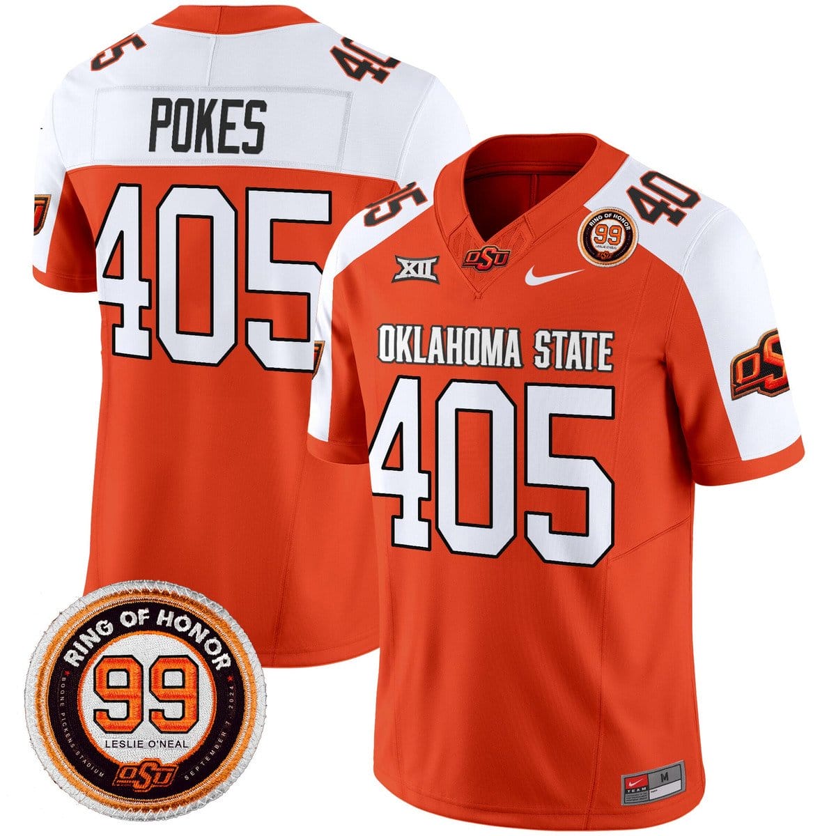 Pokes Jersey #405 Oklahoma State Cowboys 2025 Leslie O'neal Patch - Image 4