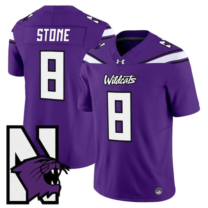Preston Stone Jersey #8 Northwestern Wildcats Honoring 95 Vapor Limited Stitched 3 Preston Stone Jersey #8 Northwestern Wildcats Honoring 95 Vapor Limited Stitched - Image 3