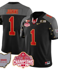 Alternative view of Quinshon Judkins Jersey #1 Ohio State National Champions 2025 Patch