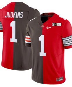 Quinshon Judkins Jersey #1 Ohio State Buckeyes 2025 Split Vapor Limited Stitched