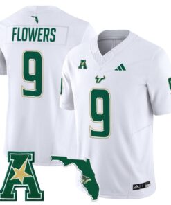 Quinton Flowers Jersey 9 South Florida Bulls 2025 Limited Stitched White