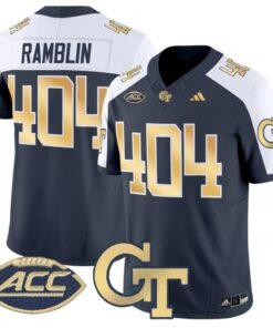 Ramblin Jersey #404 Georgia Tech Yellow Jackets 2025 Vapor Stitched 8 R15B4D J