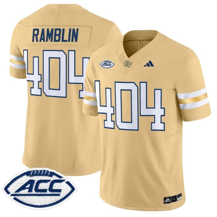 Ramblin Jersey #404 Georgia Tech Yellow Jackets 2025 Vapor Stitched 3 Ramblin Jersey #404 Georgia Tech Yellow Jackets 2025 Vapor Stitched - Image 3