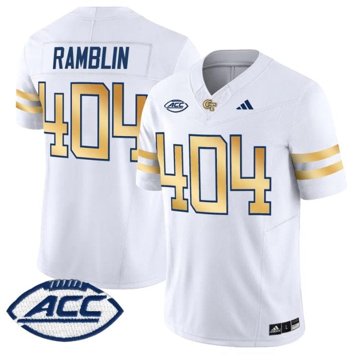 Ramblin Jersey #404 Georgia Tech Yellow Jackets 2025 Vapor Stitched 10 RUM2YH Q
