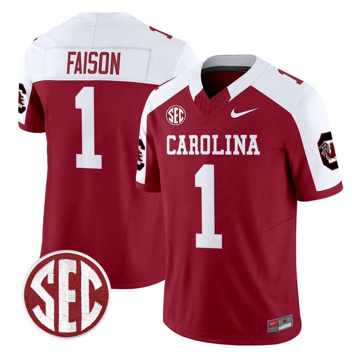 Rahsul Faison Jersey #1 Carolina 1980 Throwback Rebrand 2026 Stitched - Image 5