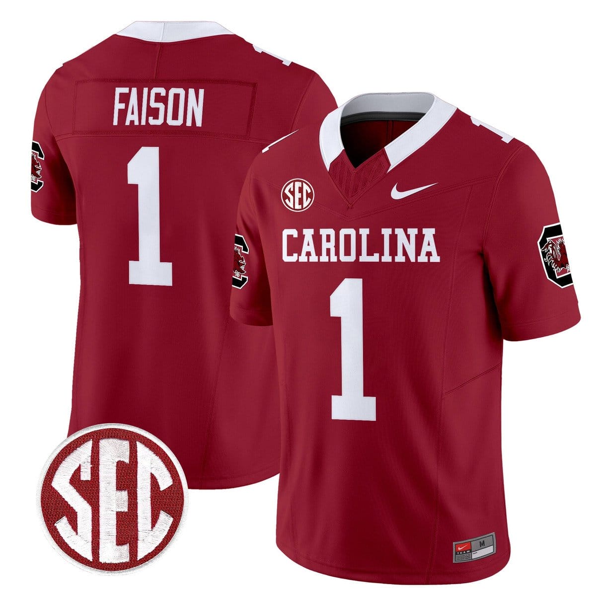 Rahsul Faison Jersey #1 Carolina 1980 Throwback Rebrand 2026 Stitched - Image 4