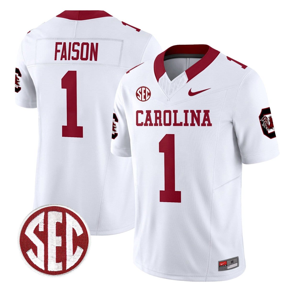 Rahsul Faison Jersey #1 Carolina 1980 Throwback Rebrand 2026 Stitched - Image 2