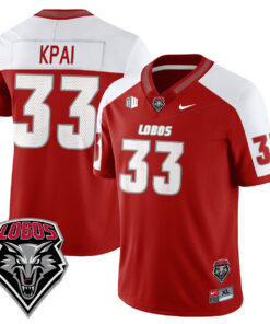 Randolph Kpai Jersey #33 UNM Lobo Football 2025 Stitched 5 Randolph Kpai Jersey 33 UNM Lobo Football 2025 Stitched Alternate