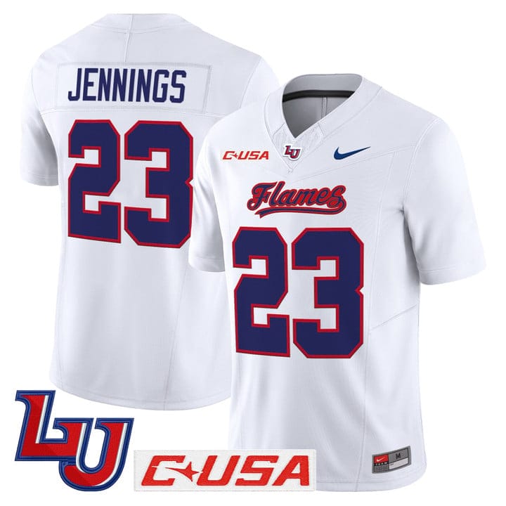 Rashad Jennings Jersey 23 Liberty Flames 2025 Vapor Limited Stitched White