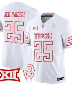 Red Raiders Jersey 25 Texas Tech Too Cold Vapor Limited Stitched White