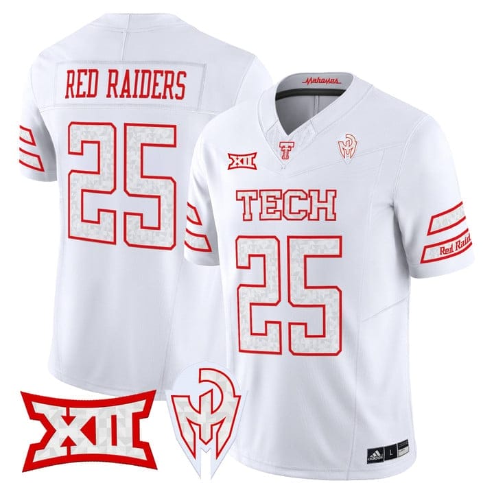 Red Raiders Jersey #25 Texas Tech Too Cold Vapor Limited Stitched - Image 2