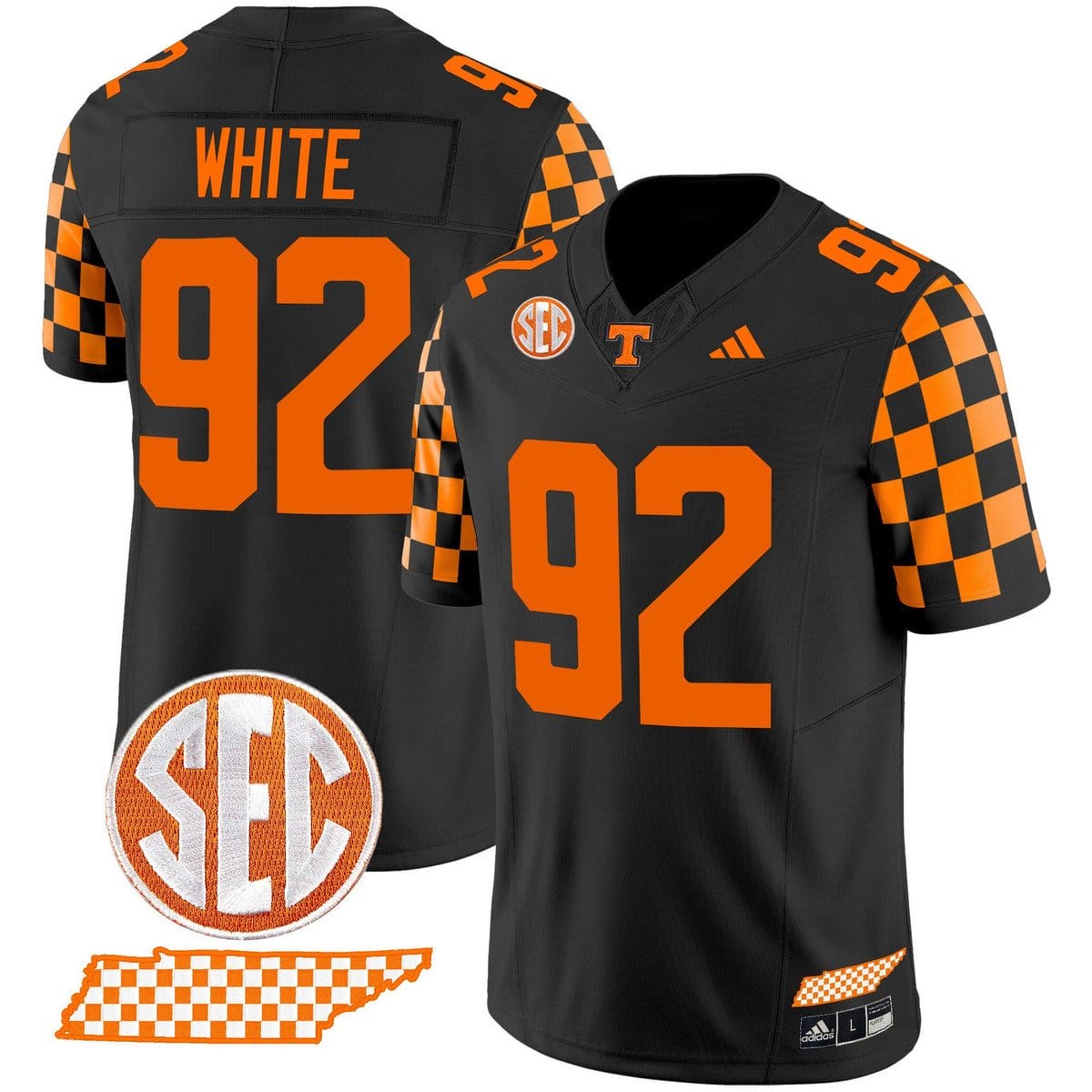 Reggie White Jersey 92 Tennessee Vols Rebrand 2026 Checkerboard Stitched Black 26b67f9f c944 41cf 879e 492e6d9f6c4d