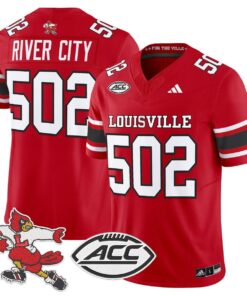 River City Jersey #502 Louisville Cardinals 1980s Throwback Stitched 9 River City Jersey 502 Louisville Cardinals 1980s Throwback Stitched Red