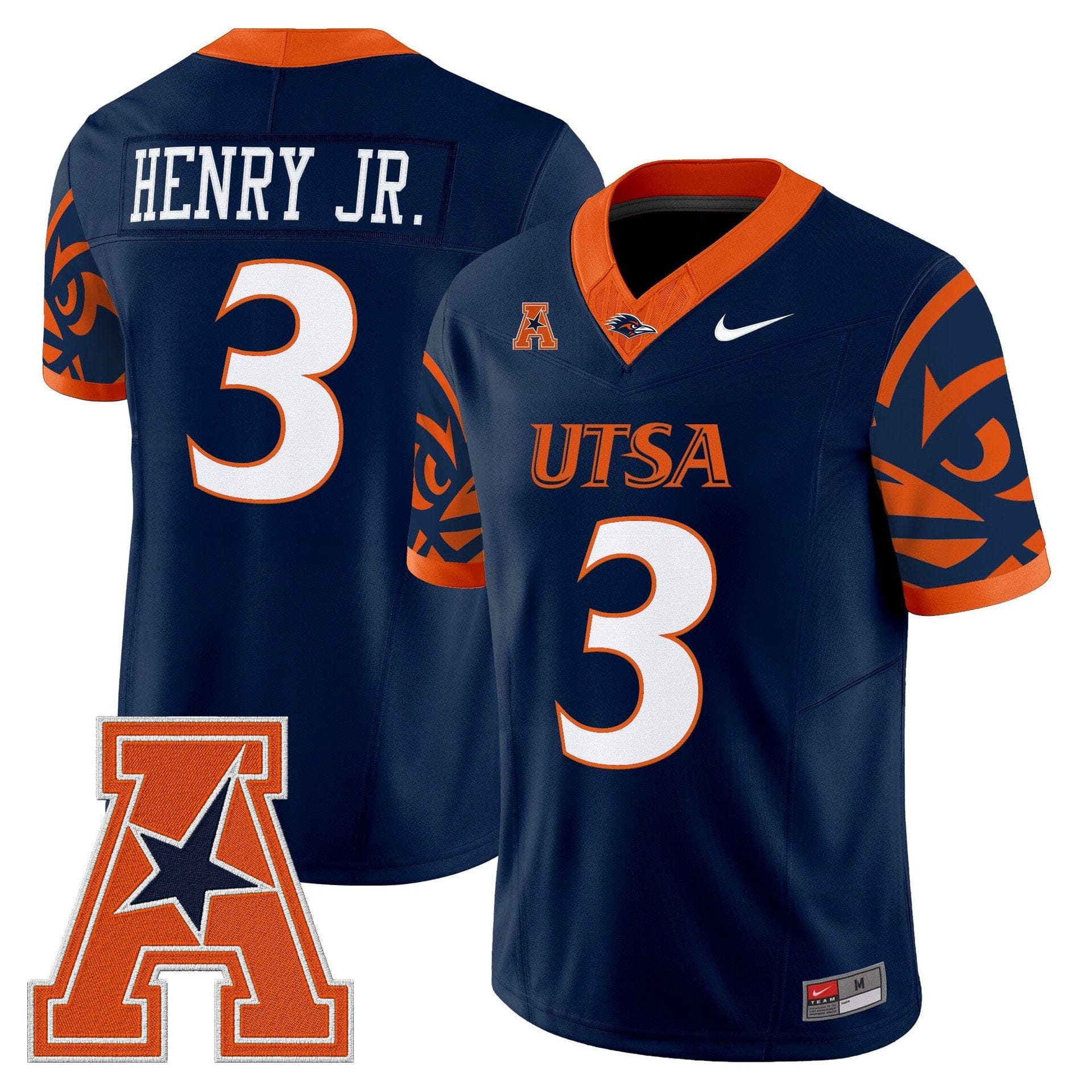 Robert Henry Jr Jersey #3 UTSA Roadrunners 2025 Vapor Limited V2 Stitched - Image 2