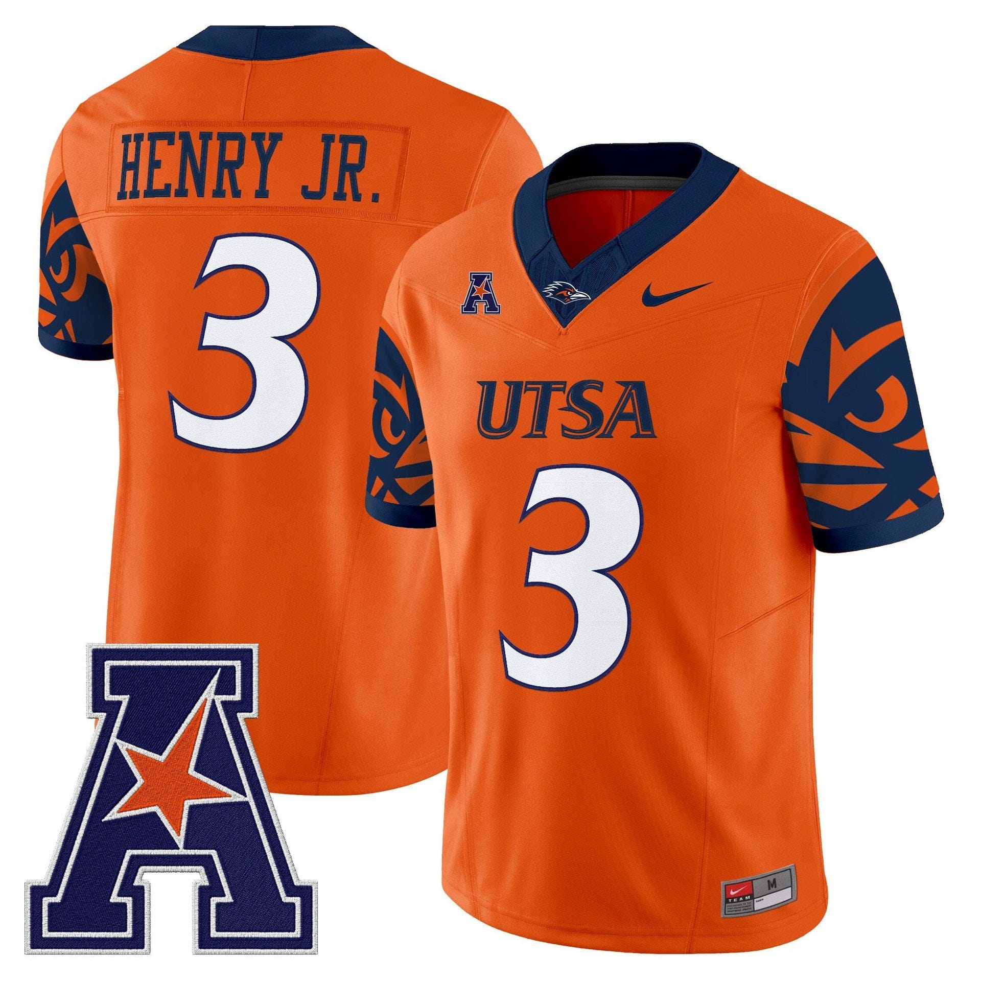 Robert Henry Jr Jersey #3 UTSA Roadrunners 2025 Vapor Limited V2 Stitched - Image 3