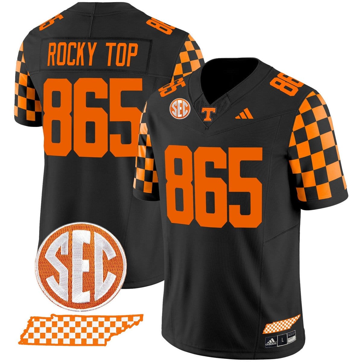 Rocky Top Jersey 865 Tennessee Vols Rebrand 2026 Checkerboard Stitched Black 2b5753f5 674f 4466 9d84 d3bbb5c996d4
