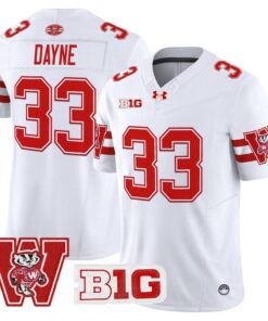 Ron Dayne Jersey 33 Wisconsin Badgers Throwback Stitched White 5bb235ff 3610 489b a65e b96e49249383