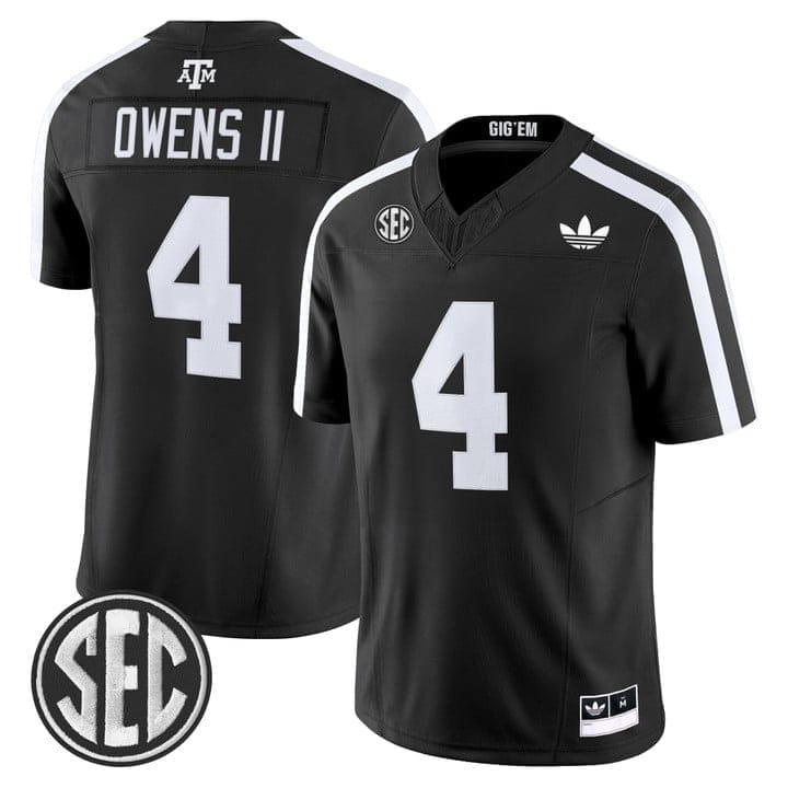Rueben Owens II Jersey #4 Texas A&M Aggies 2025 Vapor V2 Stitched 10