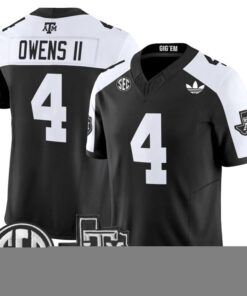 Rueben Owens II Jersey 4 Texas A M Aggies 2025 Vapor V2 Stitched Black Alter f4253a49 89d8 4bde b1f8 f96d6f14fefa