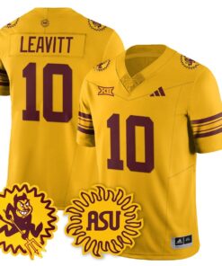 Sam Leavitt Jersey #10 Arizona State Sun Devils 1975 Throwback Stitched 6 Sam Leavitt Jersey 10 Arizona State Sun Devils 1975 Throwback Stitched Gold