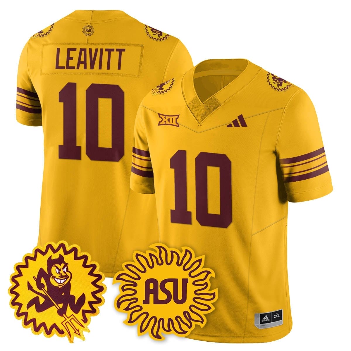 Sam Leavitt Jersey #10 Arizona State Sun Devils 1975 Throwback Stitched 3 Sam Leavitt Jersey #10 Arizona State Sun Devils 1975 Throwback Stitched - Image 3