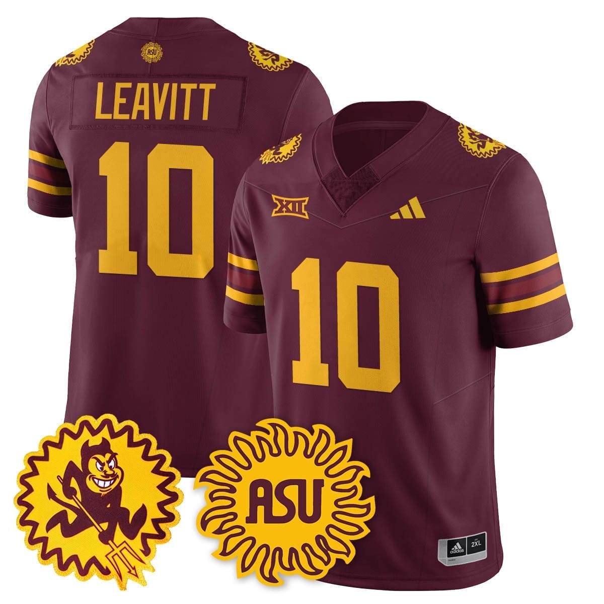 Sam Leavitt Jersey #10 Arizona State Sun Devils 1975 Throwback Stitched 4 Sam Leavitt Jersey #10 Arizona State Sun Devils 1975 Throwback Stitched - Image 4
