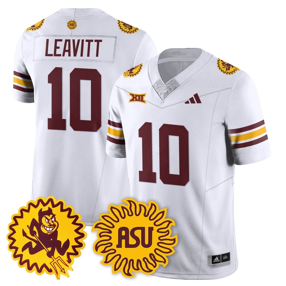 Sam Leavitt Jersey #10 Arizona State Sun Devils 1975 Throwback Stitched 2 Sam Leavitt Jersey #10 Arizona State Sun Devils 1975 Throwback Stitched - Image 2