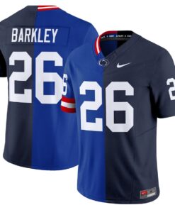 Saquon Barkley Jersey #26 Penn State Nittany Lions Split Stitched 5 Saquon Barkley Giants Jersey 26 Penn State Nittany Lions Split Stitched