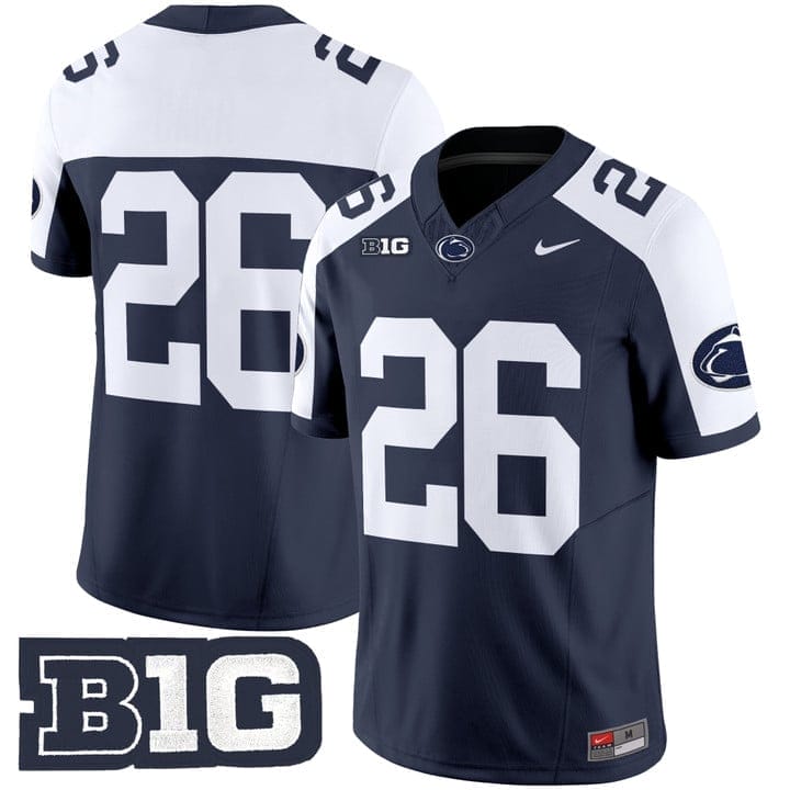 Saquon Barkley Jersey #26 No Name Penn State Nittany Lions 2025 Stitched 3 Saquon Barkley Jersey #26 No Name Penn State Nittany Lions 2025 Stitched - Image 3