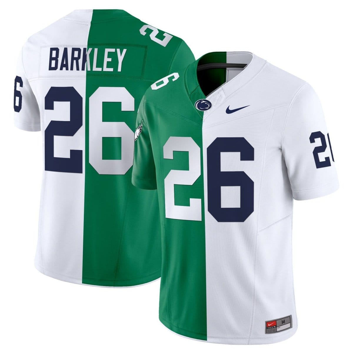 Saquon Barkley Jersey #26 Penn State Nittany Lions Split Stitched 10 Saquon Barkley White Jersey 26 Penn State Nittany Lions Split Stitched