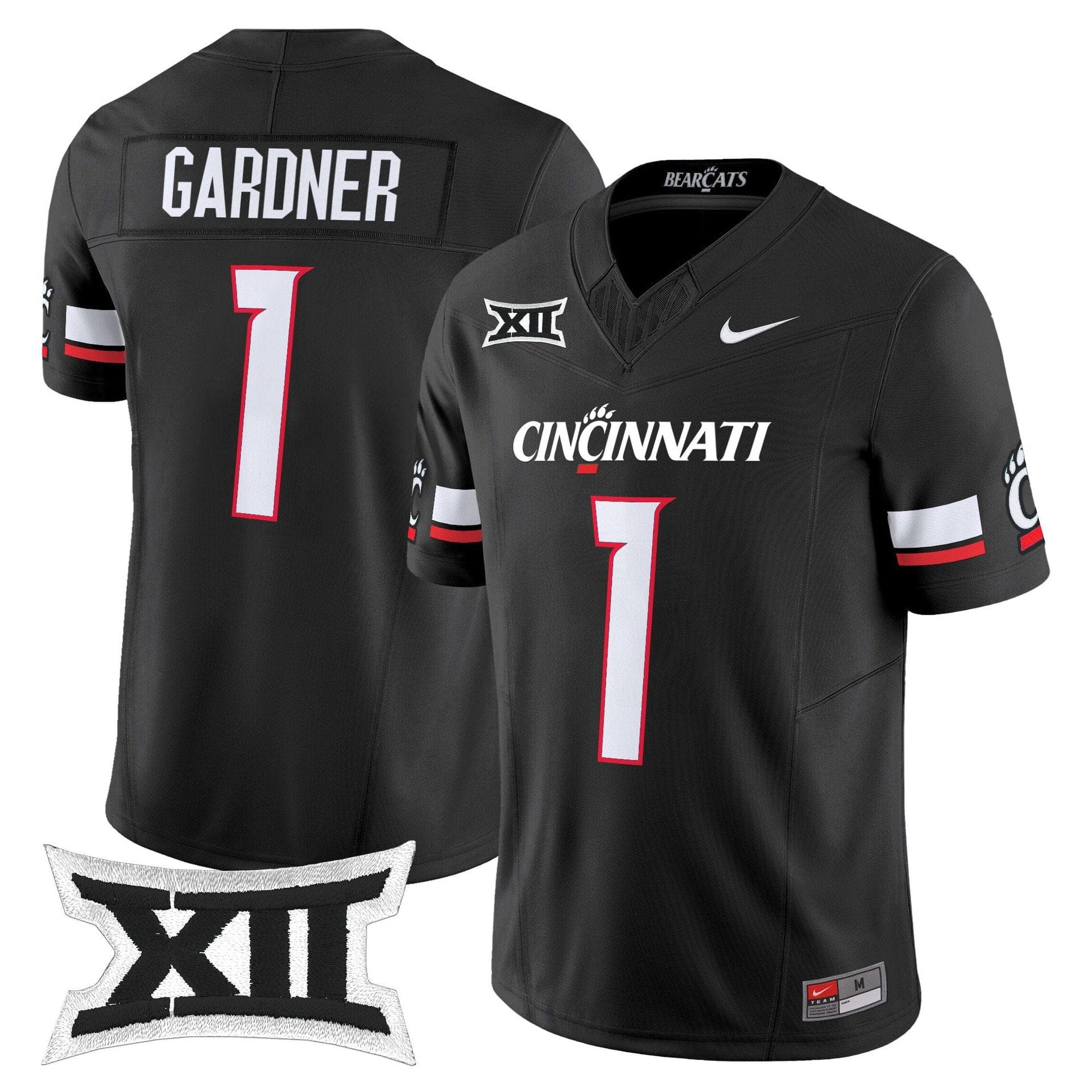 Sauce Gardner Jersey 1 Cincinnati Bearcats 2025 Vapor Limited Stitched Black