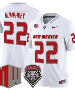 Scottre Humphrey Jersey 22 New Mexico Lobos 2025 Vapor Limited Stitched White