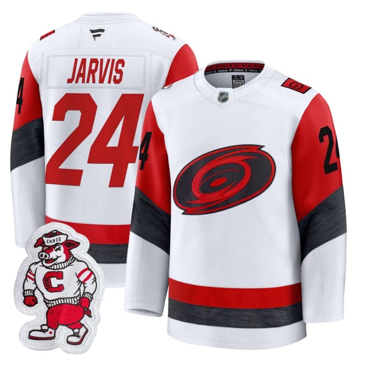 Seth Jarvis Jersey #24 Carolina Hurricanes 2025 - 26 Premium Stitched - Image 3