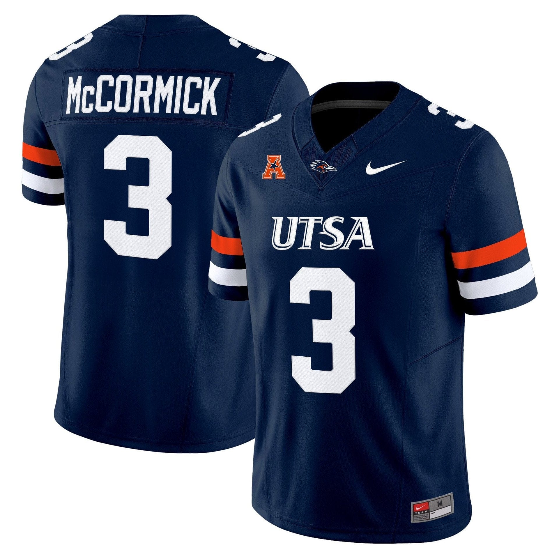 Sincere McCormick Jersey #3 UTSA Roadrunners 2025 Vapor Limited Stitched 2 Sincere McCormick Jersey #3 UTSA Roadrunners 2025 Vapor Limited Stitched - Image 2