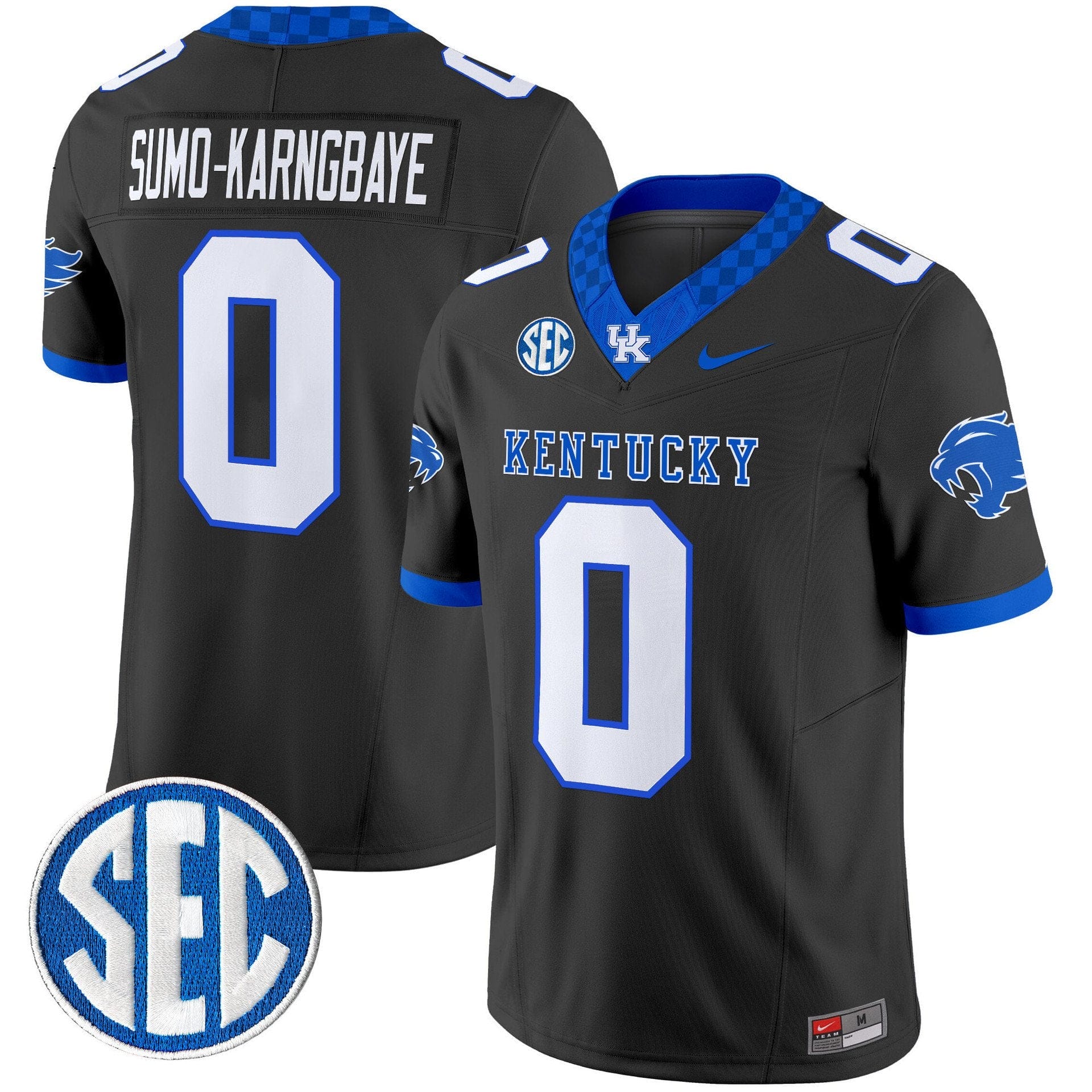 Sumo-Karngbaye Jersey #0 Kentucky Wildcats 2025 Limited Stitched 10 Sumo Karngbaye Jersey 0 Kentucky Wildcats 2025 Limited Stitched Black