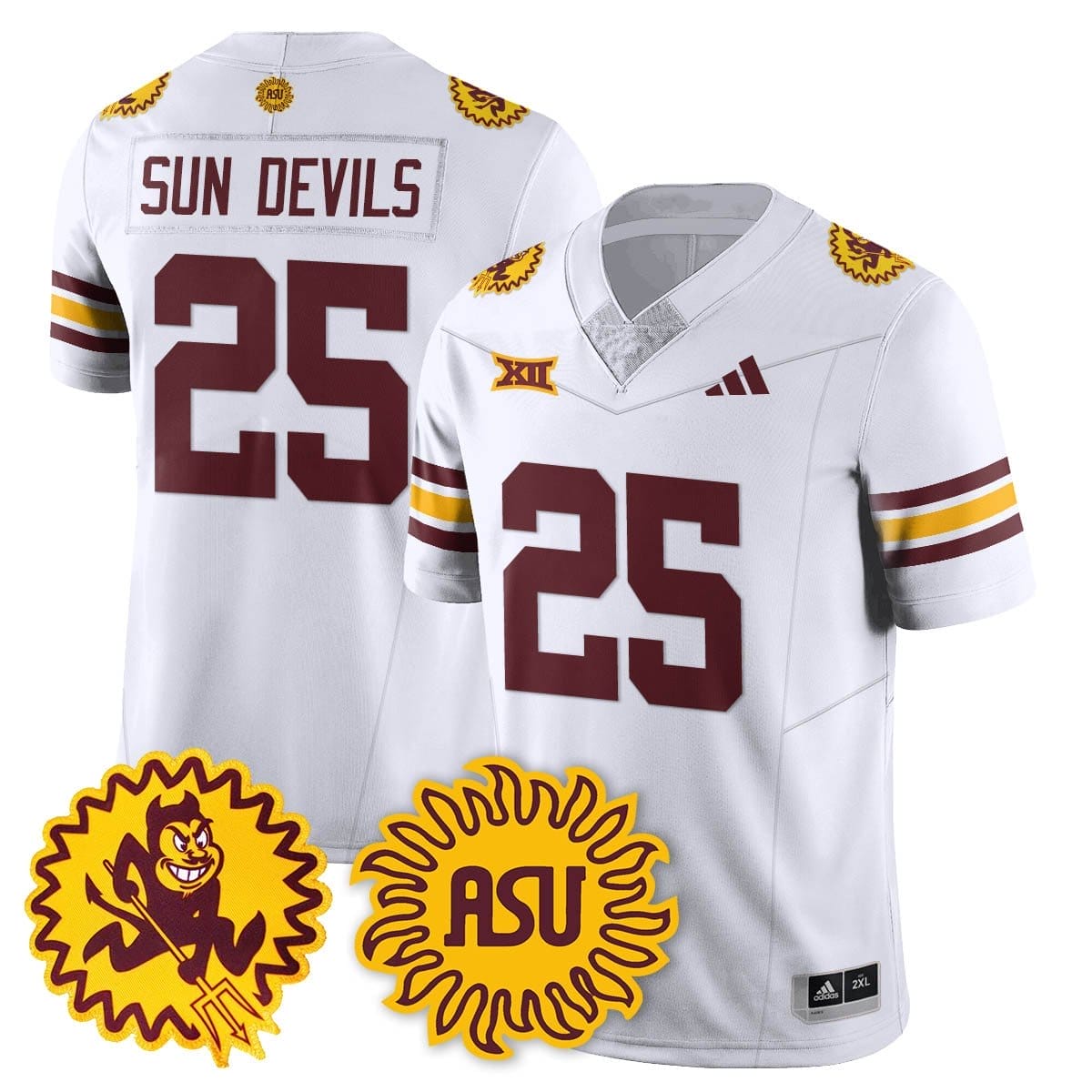 Sun Devils Jersey #25 Arizona State 1975 Throwback Uniform Stitched 2 Sun Devils Jersey #25 Arizona State 1975 Throwback Uniform Stitched - Image 2