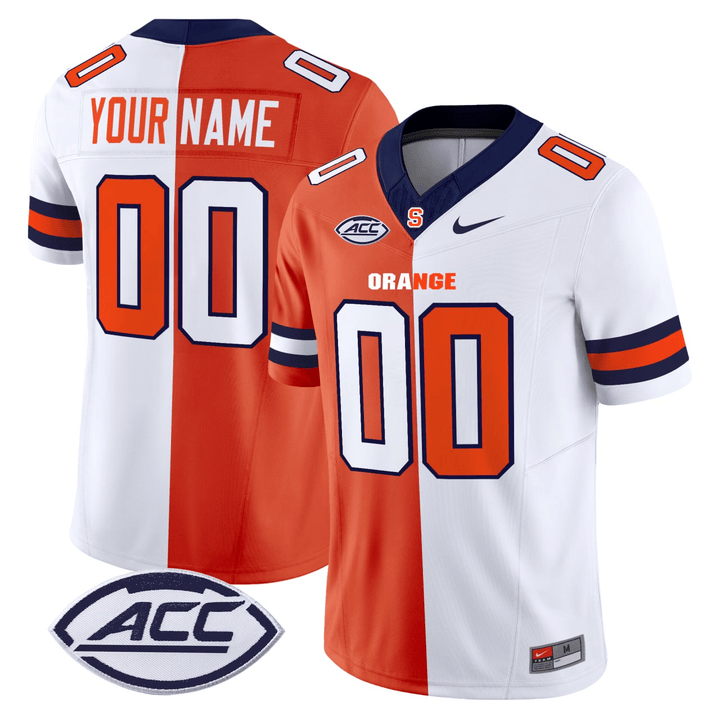 SyracuseOrangeSplitCustomJersey AllStitched